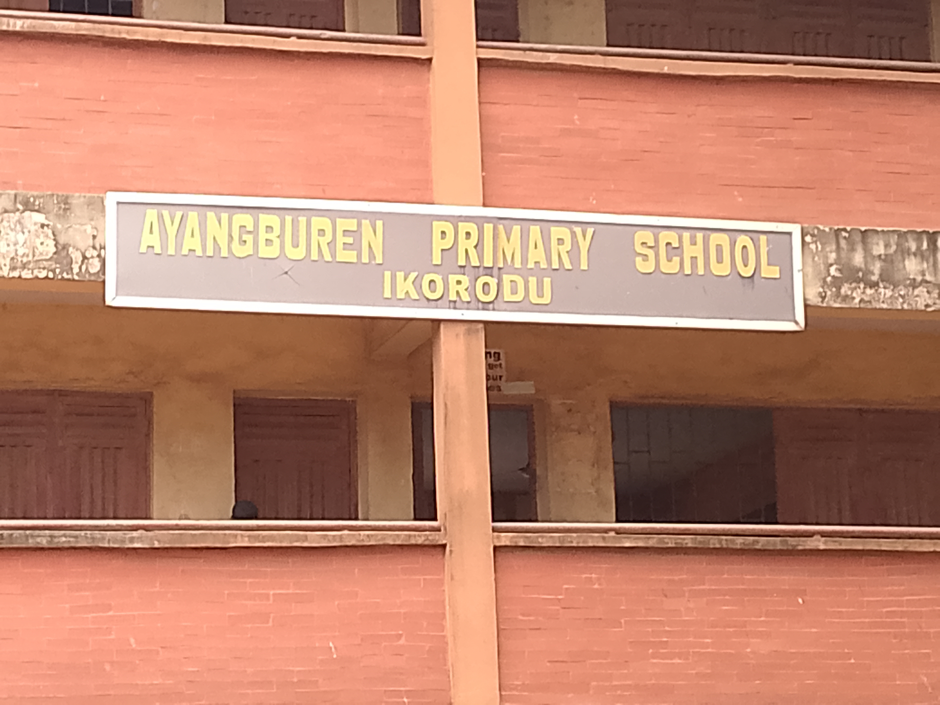 Ayangburen Primary School, Ikorodu signboard