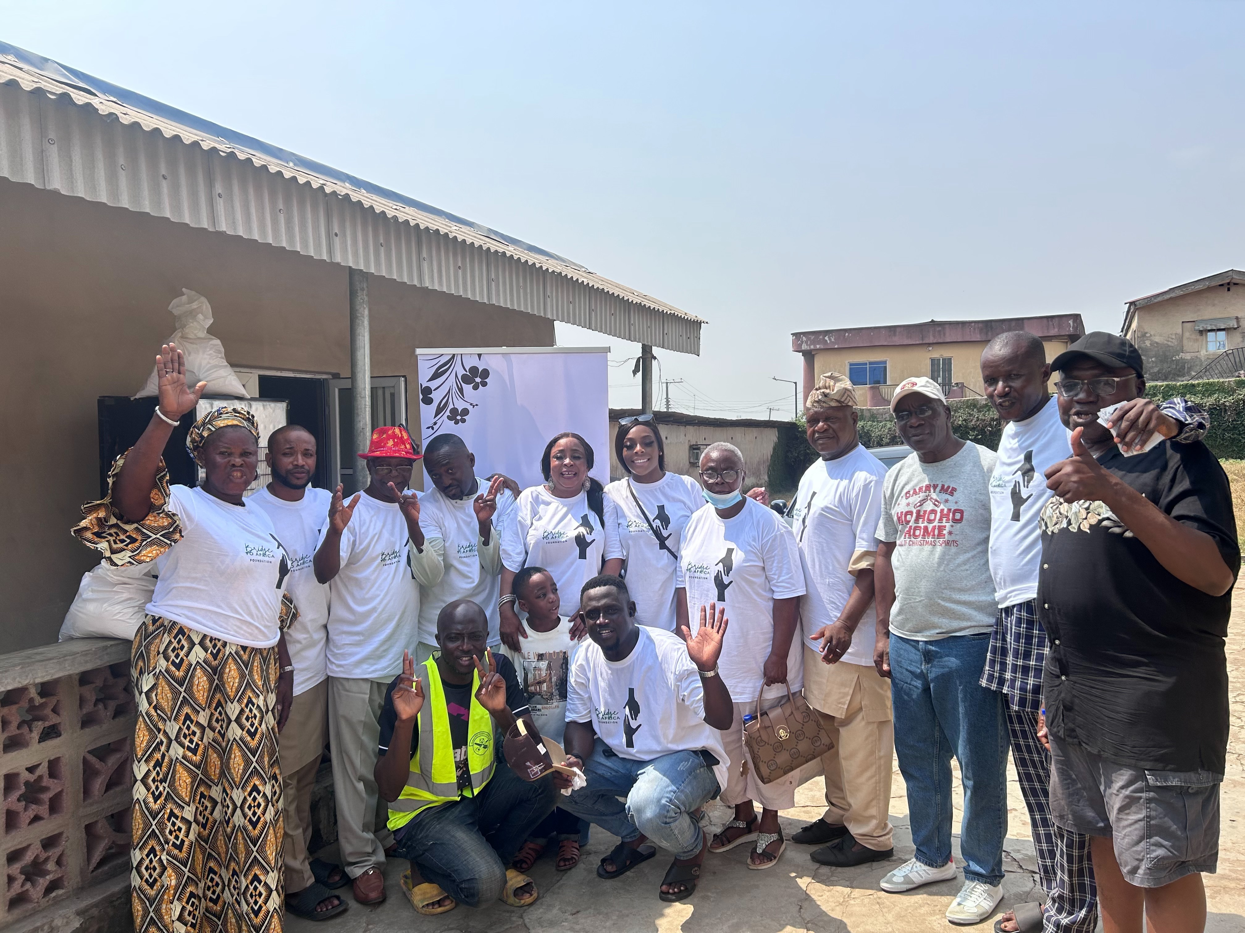 Community members gathered during the outreach
